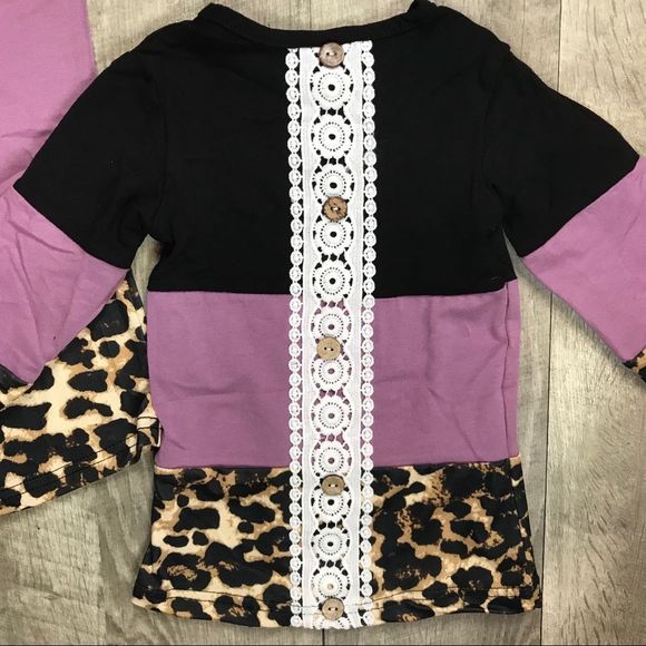 Mom and Me purple color block boutique top - Picture 3 of 3